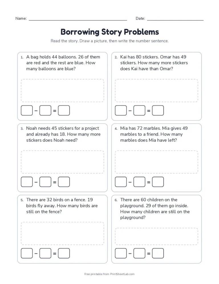 Two-digit subtraction word problems