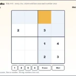 4x4 sudoku game for kids