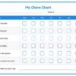 Weekly chore chart