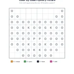 Color by code pixel art worksheet