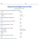 General knowledge quiz for kids