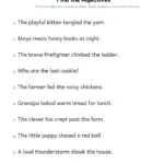 Adjectives worksheet preview