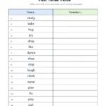 Past tense verbs worksheet preview