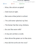 Parts of speech worksheet preview