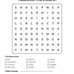 Hidden message word search puzzle