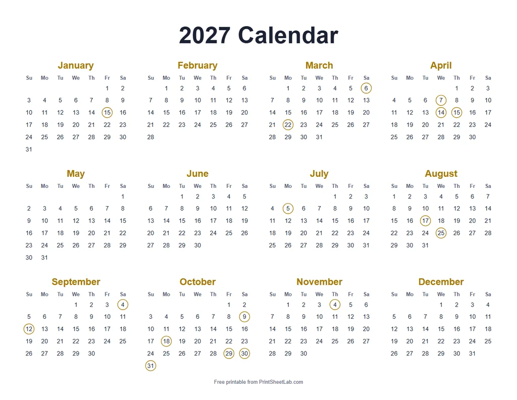 Hindu festivals 2027 calendar with Holi, Diwali and other festivals marked