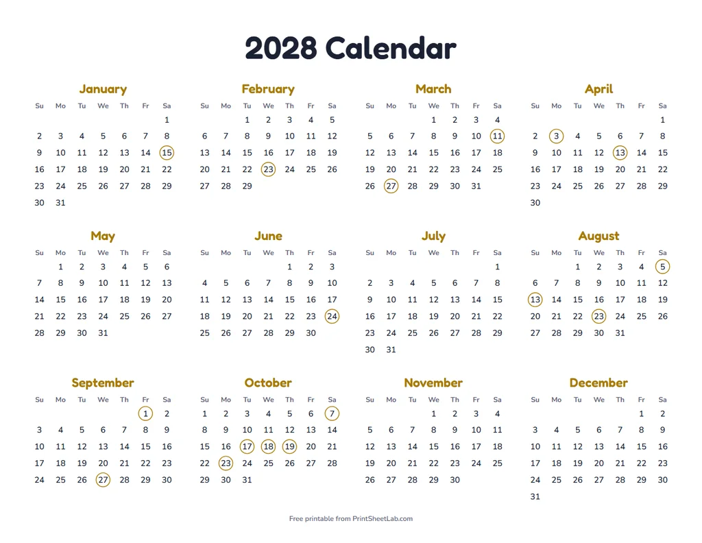 Hindu festivals 2028 calendar with Holi, Diwali and other festivals marked