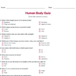 Human body quiz