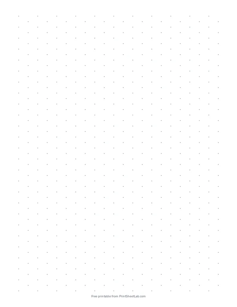 Isometric paper printable: isometric dot paper with dots 1 cm apart on a triangular grid, US Letter