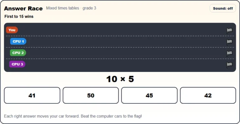 Learning games for kids: a mixed times tables balloon pop game