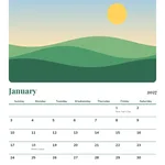 Photo calendar with a picture above the month