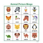 Picture bingo cards for kids