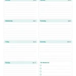 Printable planner page