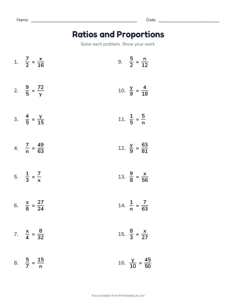 Simplifying ratios worksheet