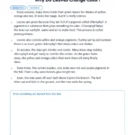 Reading comprehension passage with questions for grades 3 and 4