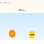 Sight words game