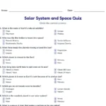 Solar system and space quiz