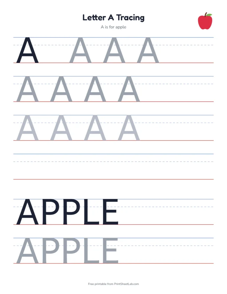 Uppercase letter tracing worksheets in large print, one capital letter per page