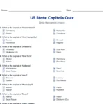 US state capitals quiz