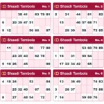 Wedding tambola tickets