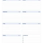 Weekly planner printable