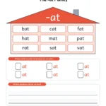 Short a word family houses worksheet