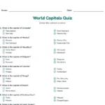 World capitals quiz