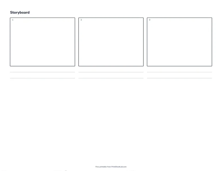 Comic strip template printable with three panels in a row
