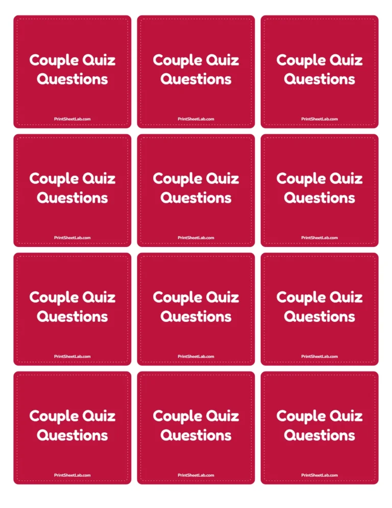 Couple quiz questions card backs to print on the reverse of the cards