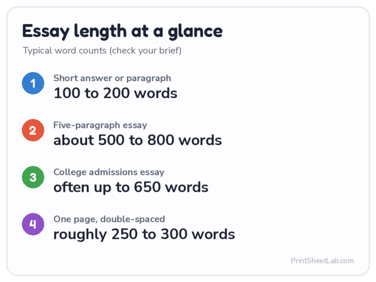 Essay word counter guide: typical lengths from a paragraph to an admissions essay