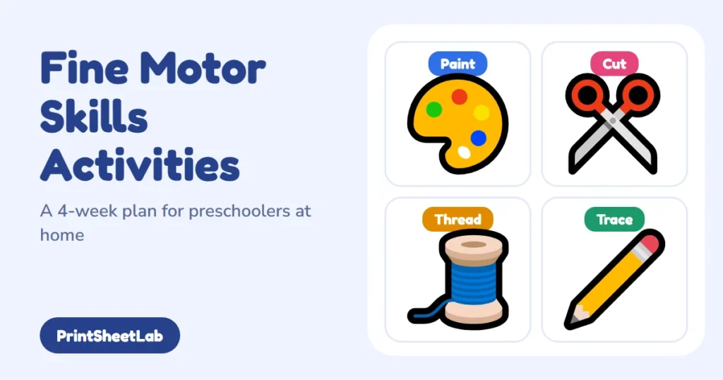 Fine motor skills activities for preschoolers