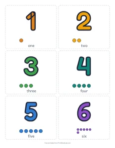 free printable numbers: counting cards 1 to 10