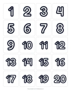 Printable numbers 1 to 100: black and white printable worksheet for kindergarten and grade 1