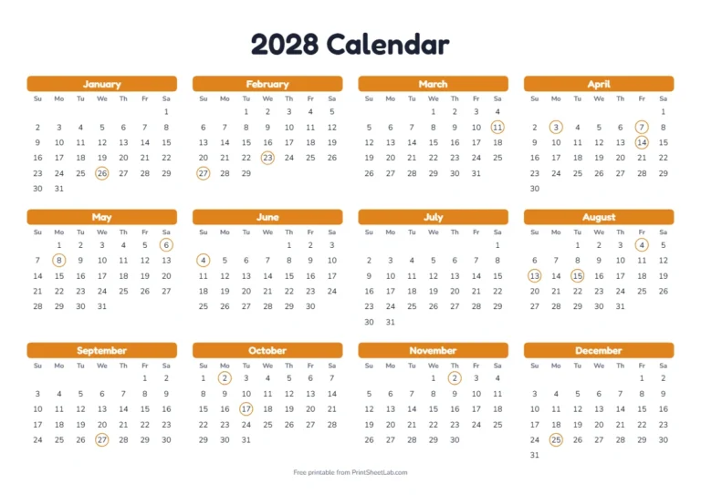 Public holidays 2028 calendar for India