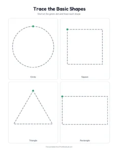 free tracing worksheets: basic shapes
