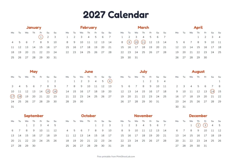 UAE public holidays 2027 calendar: the year at a glance with the holidays marked
